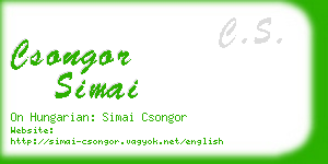 csongor simai business card